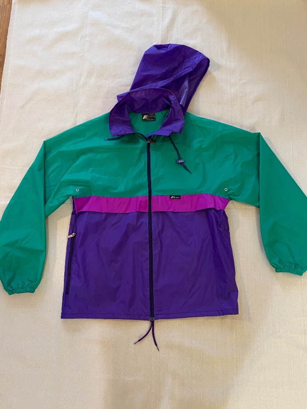 Vintage K-Way Colour Block Windbreaker Size M